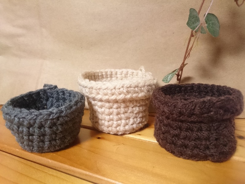 植木鉢 3種類 編み方 のんびりてづくり